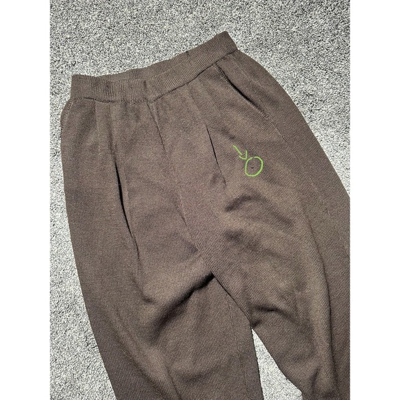 St John Sweater Pants Set Womens Medium Brown Gold Chain Detail Made USA Damaged - Picture 15 of 16